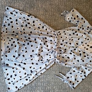 Asos blue dot wrap dress